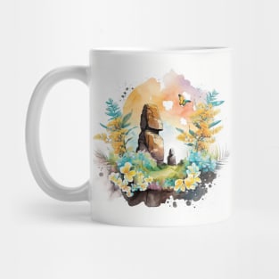 Polynesian Island Statue Mug